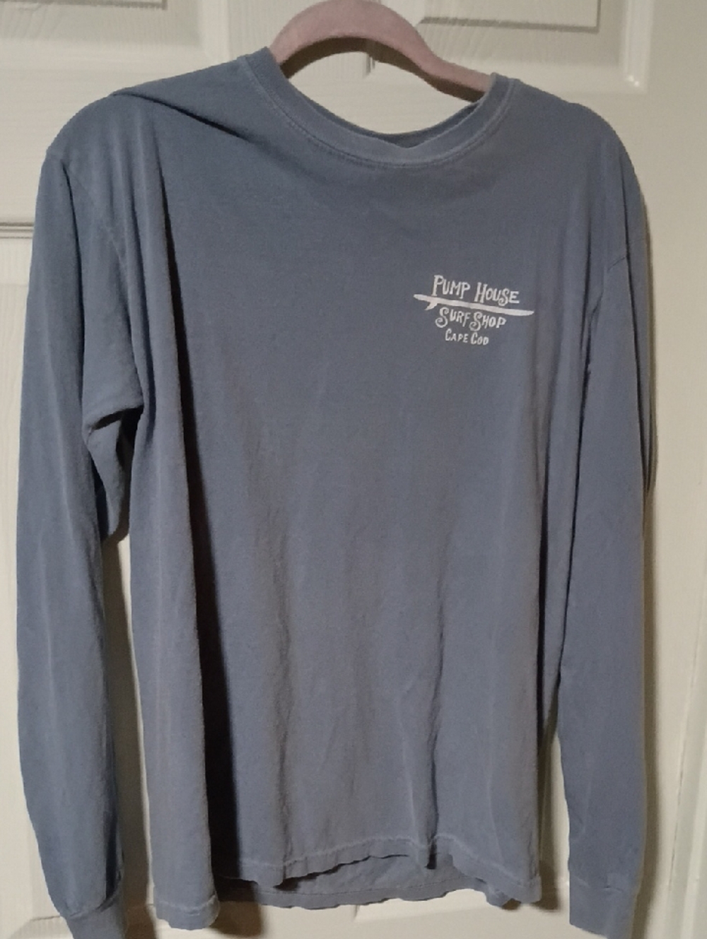Comfort Colors Men's Long Sleeve Tee in Faded Blue
